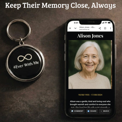 4Ever With Me Memorial Keychain