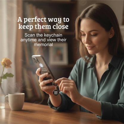 4Ever With Me Memorial Keychain