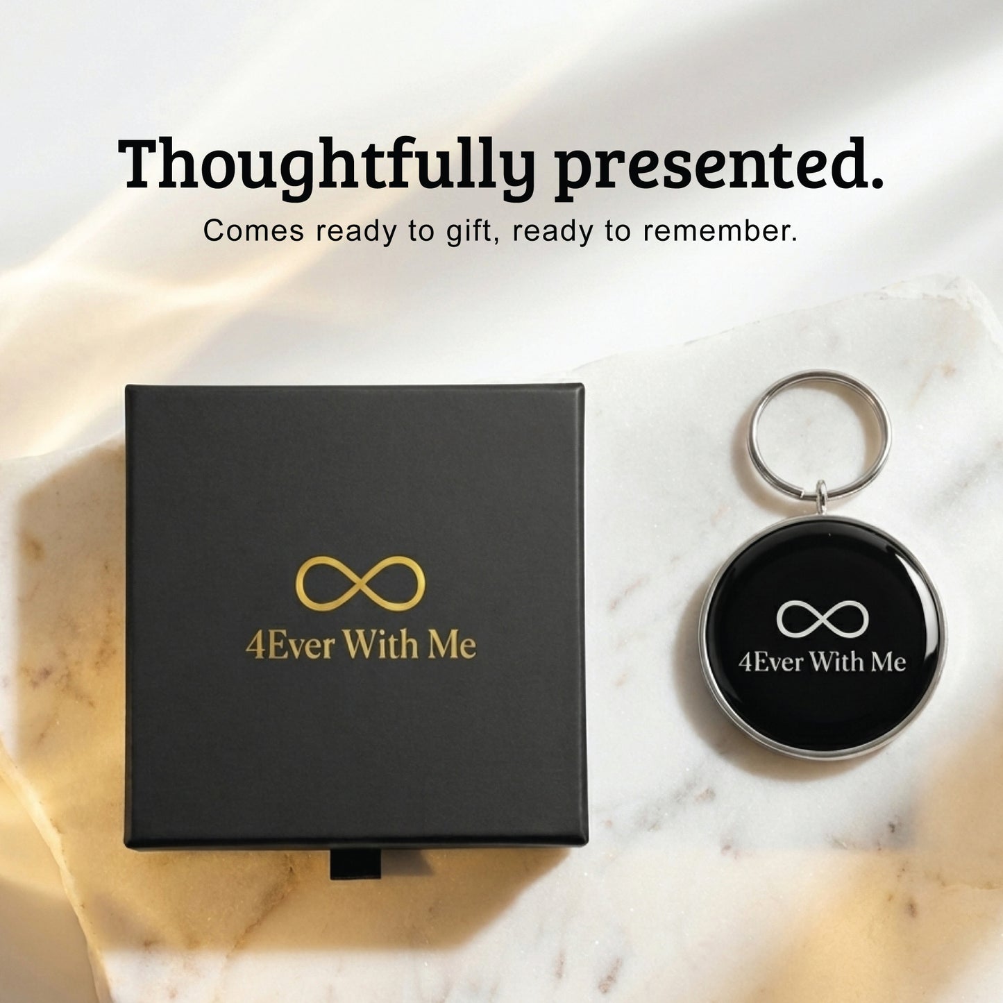 4Ever With Me Memorial Keychain